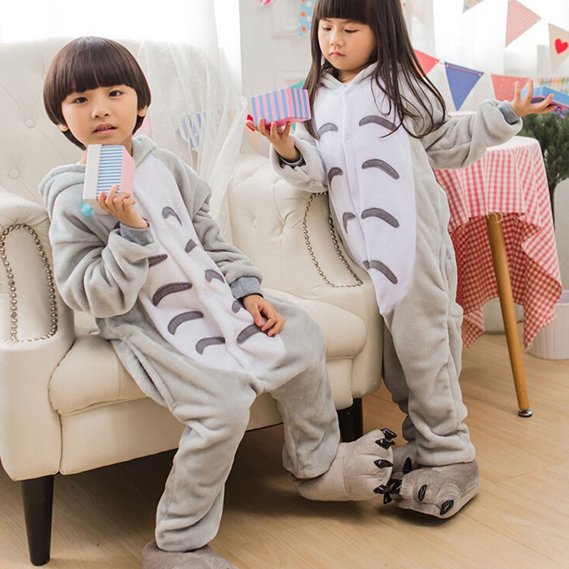 Totoro Kigurumi Onesie Adult Women Man Pajama Anime Cosplay Animal Party Jumpsuit Halloween Allover Onepiece