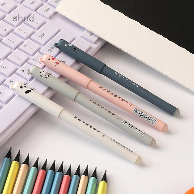 Bút Bi Nước 0.35mm Mực Xanh Dương Hình Gấu Trúc/Chuột Dễ Thương Có Thể Xóa Được Cho Học Sinh