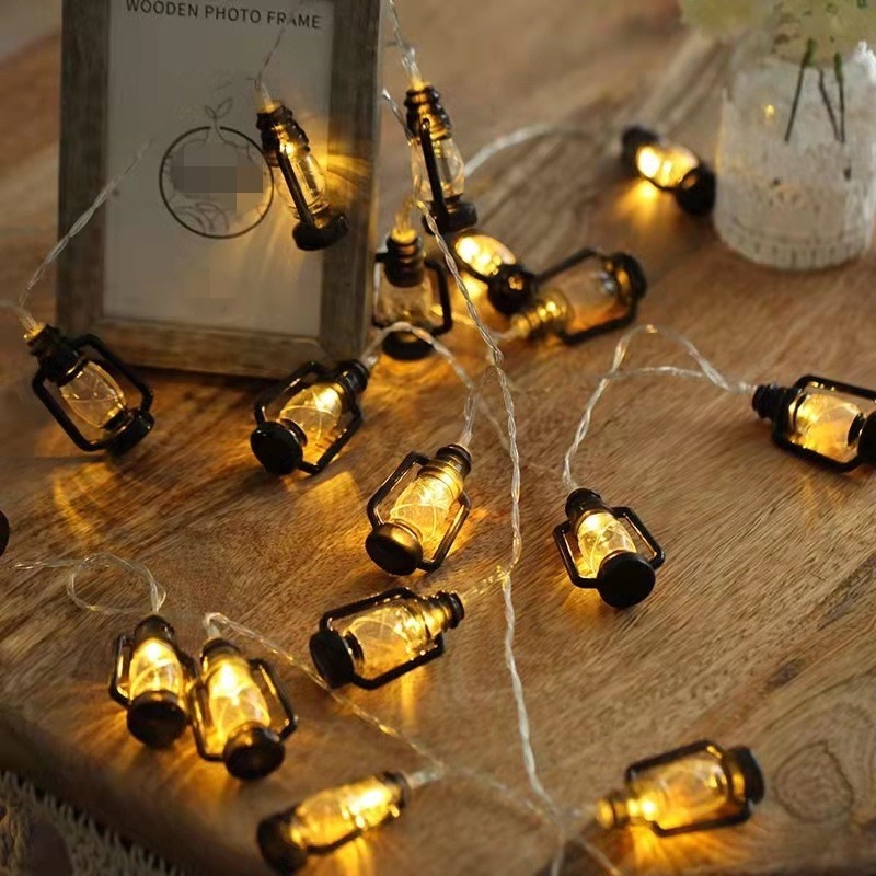 Dây Đèn LED 10 Bóng Hình Bông Hoa Trang Trí Bằng Pin
