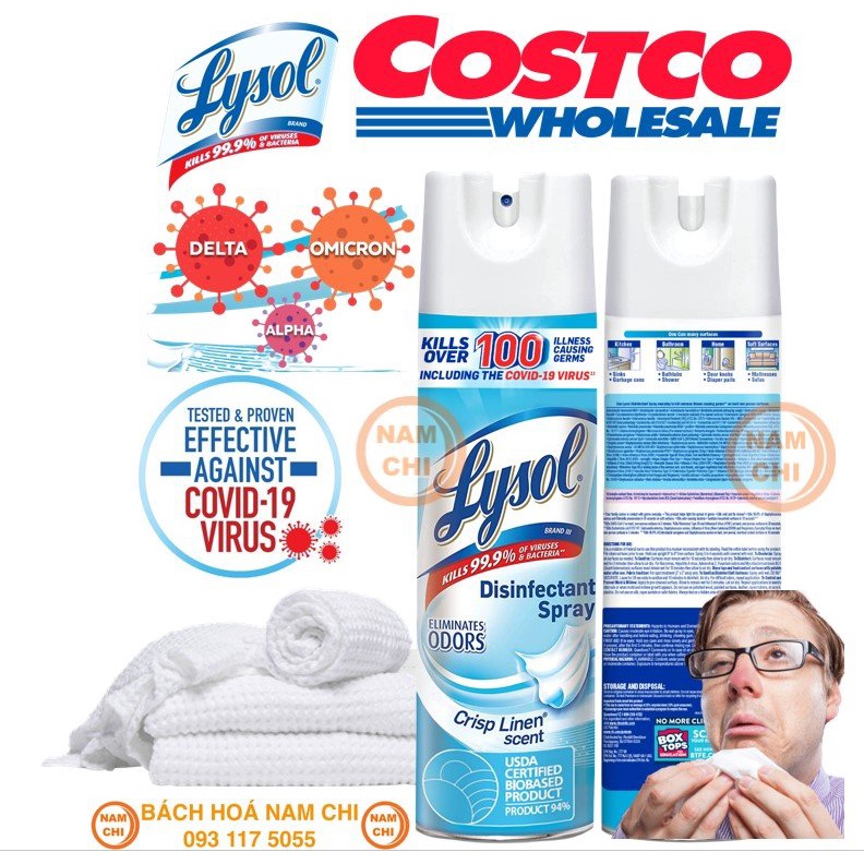 [1 CHAI] Xịt Phòng Diệt Khuẩn Professional LYSOL TRẮNG 538g - Hàng Mỹ