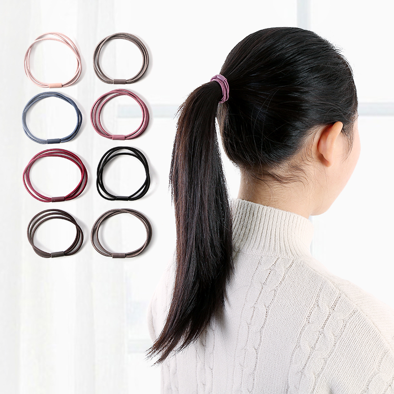 Dây buộc tóc co giãn thiết kế đơn giản dành cho nữ