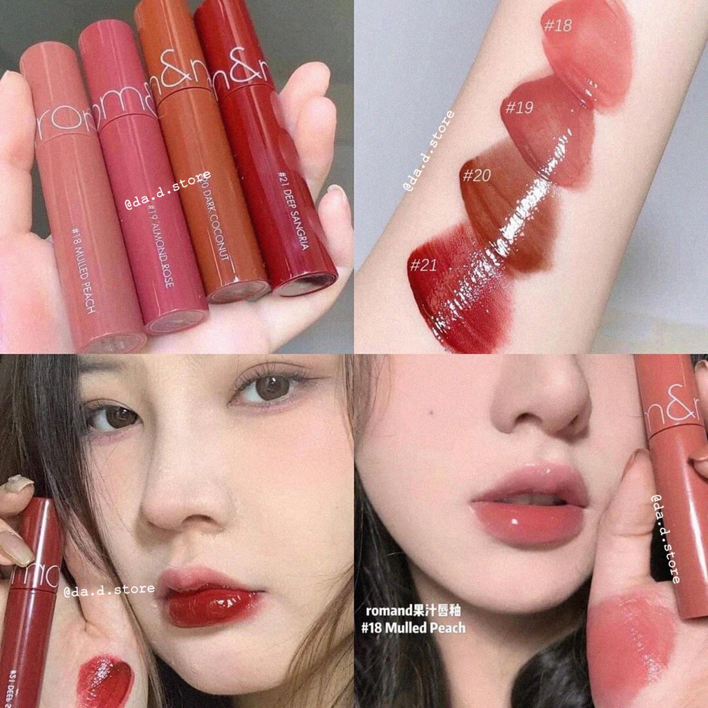 Son Kem ROMAND 🌸𝑯𝒂̀𝒏𝒈 𝑨𝒖𝒕𝒉🌸Son Kem Lì Zero Velvet Tint Lên Màu Siêu Chuẩn, Mềm Mại