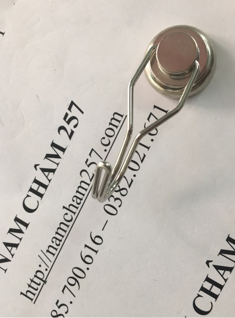 Móc treo nam châm ngang D25mm, sử dụng nam châm trắng đất hiếm lực hút siêu mạnh