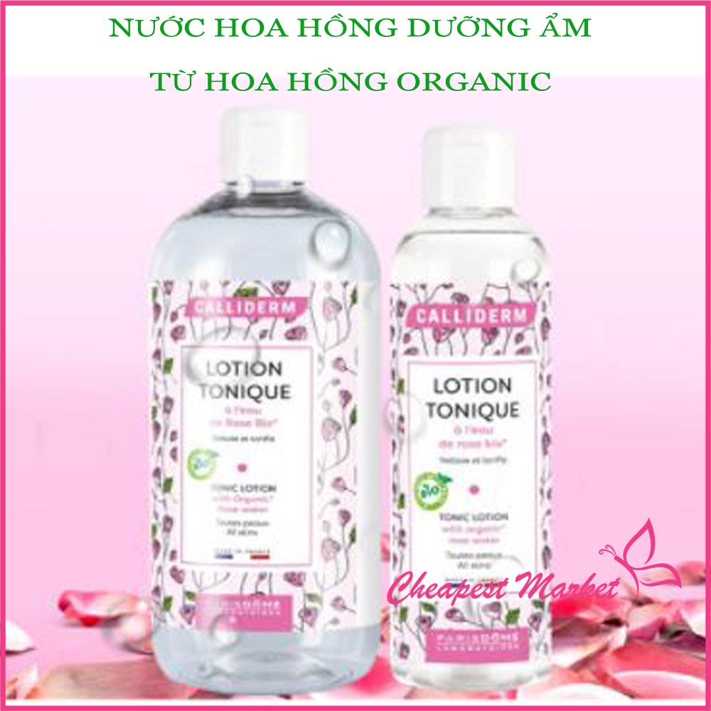 [CHÍNH HÃNG] Nước Hoa Hồng Dưỡng Ẩm Organic Calliderm 250ML-500ML