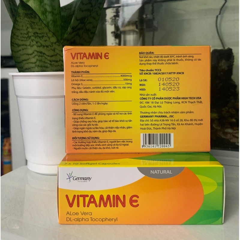 Bổ sung Vitamin E đẹp da chống lão hoá da hộp 30v