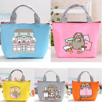 Túi giữ nhiệt pusheen TGNI9 đựng đồ ăn cắm trại du lịch Cách Nhiệt Tiện Ích 28x20cm