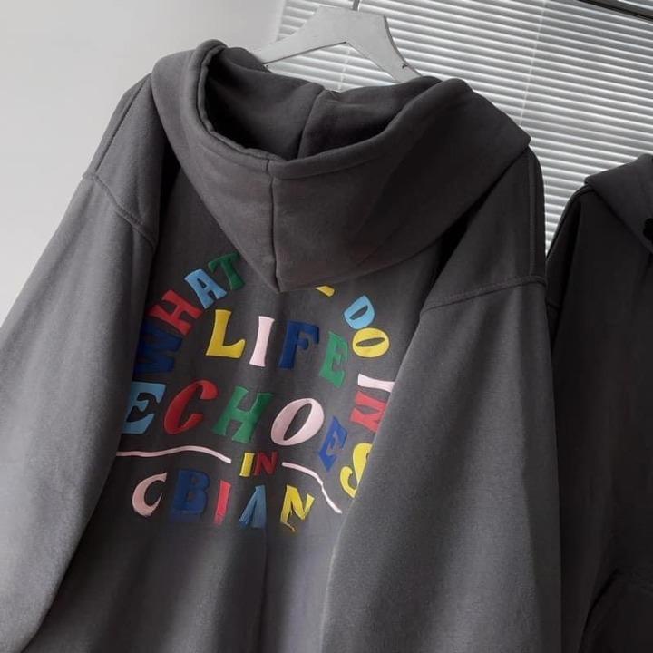 Áo Khoác Hoodie Nam Nữ from rộng hình in sắc nét, Áo Nỉ Unisex hàng khóa có mũ hai lớp