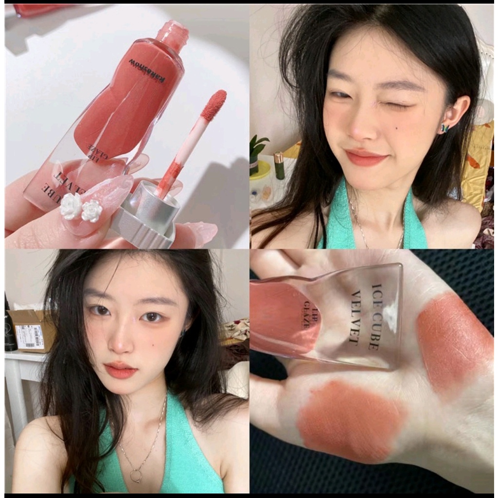 Son kem bóng lì Herorange Kakashow velvet dạng tuýp tone đỏ nâu đất nhung lì mềm mịn dễ tán