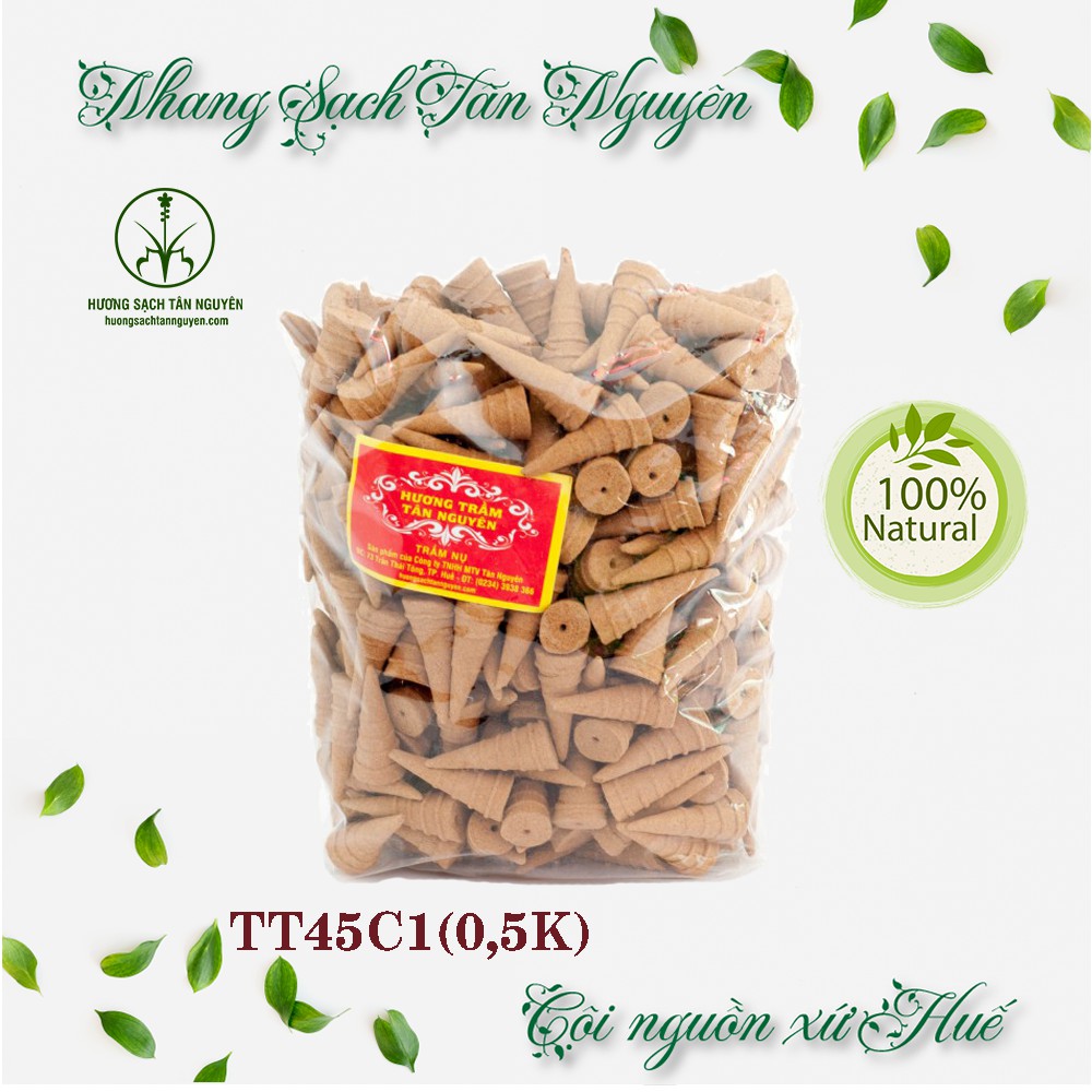 NỤ HƯƠNG TRẦM TỰ NHIÊN - túi 500g - Nhang Sạch Tân Nguyên - TT45C1(0,5K) - TT45C2(0,5K)