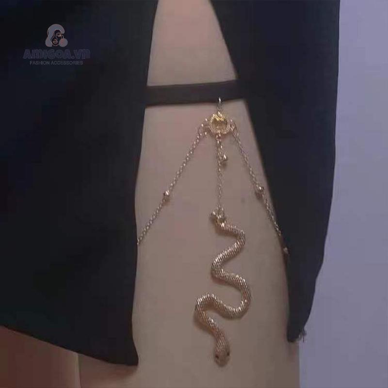 ✨✨Chuỗi dây đeo đùi nhiều lớp co giãn màu sắc quyến rũ thời trang cho nữ