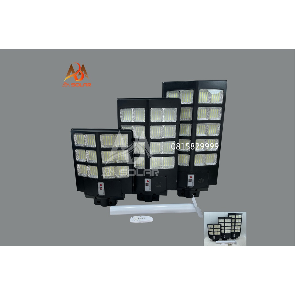 [500W] Đèn Năng Lượng Mặt Trời Liền Thể, Đèn Sân Vườn Công Suất Lớn, Chống Nước IP 66, Cảm Biến Chuyển Động - ABM