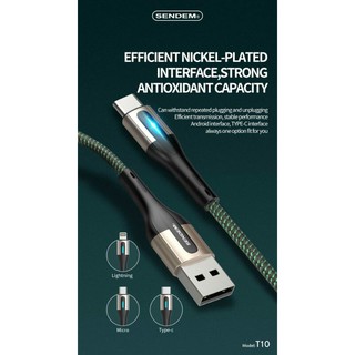 Cáp sạc cao cấp SENDEM T10, sạc nhanh 6A