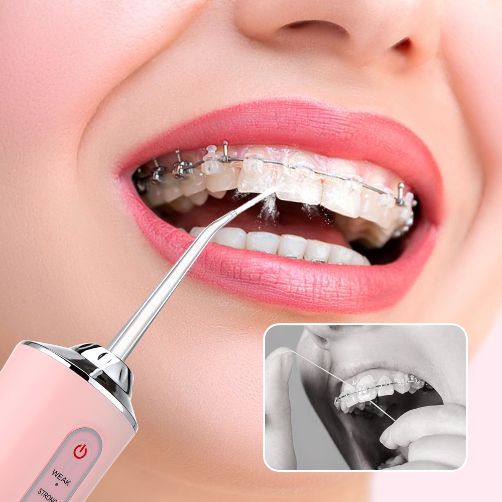 Máy Tăm Nước Oral Chăm Sóc Răng Niềng Nhạy Cảm Với 3 Chế Độ Phun Làm Sạch Răng