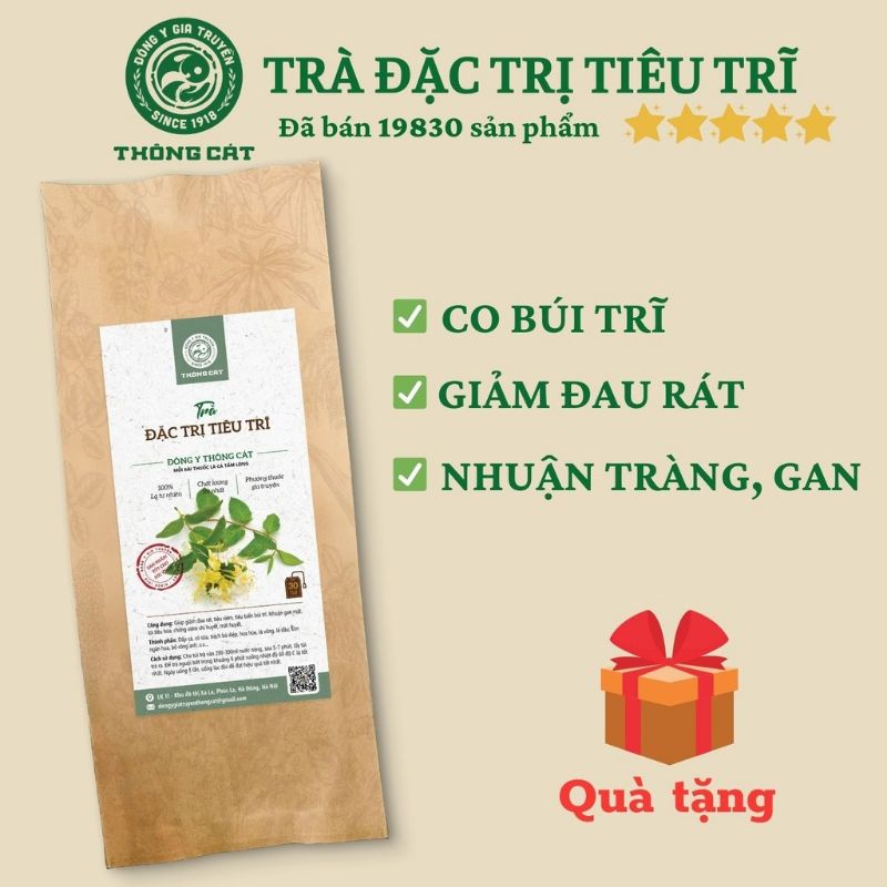 30 túi lọc trà tiêu trĩ đông y Thông Cát