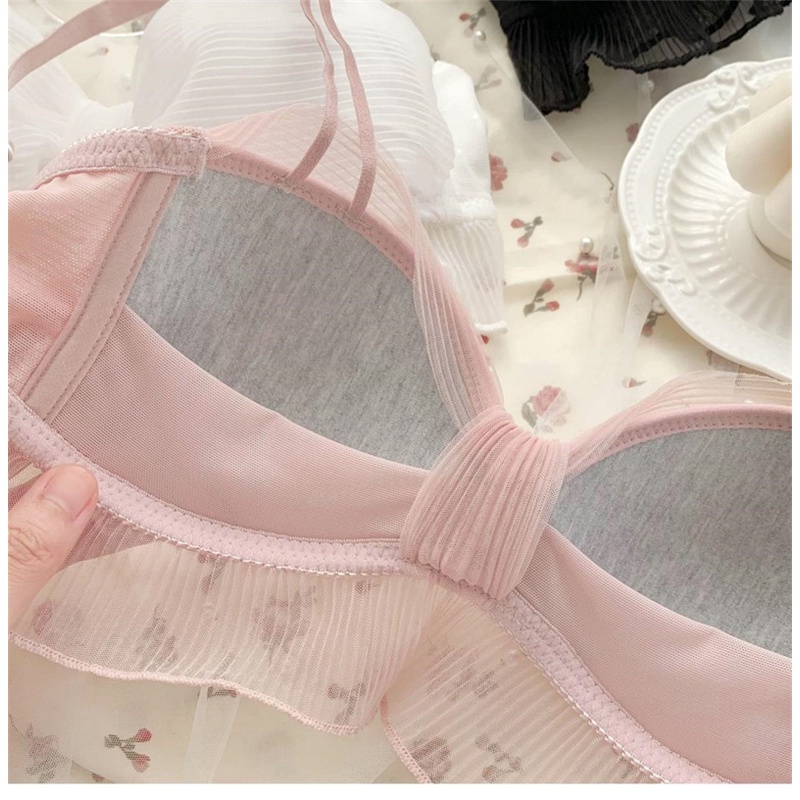 1 Set Áo Lót Nâng Ngực Và Quần Lót Nữ Chất Liệu Ren Mềm Mại Gợi Cảm Thời Trang