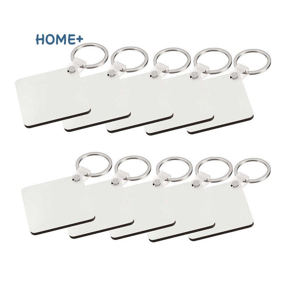 Set 10 Móc Chìa Khóa Hình Vuông Chuyên Dụng Cho Máy In Nhiệt
