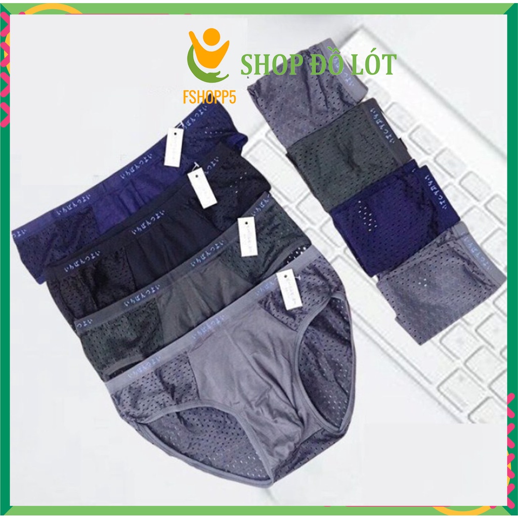 TÚI 2 chiếc Quần sịp tam giác thông hơi cao cấp xuất nhật kháng khuẩn LOTNAM01