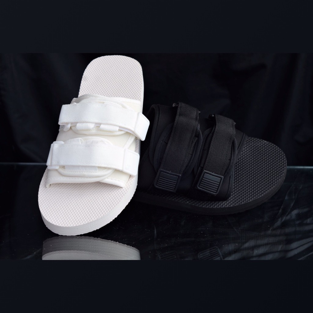 [Giảm giá 25K] Dép sandal unisex quai ngang U.MINE Shop màu trắng đen