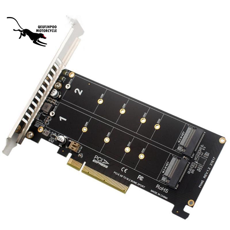 Card Mở Rộng PCI-EX8 Dual-Disk NVME M.2 MKEY SSD RAID Array PCI-E