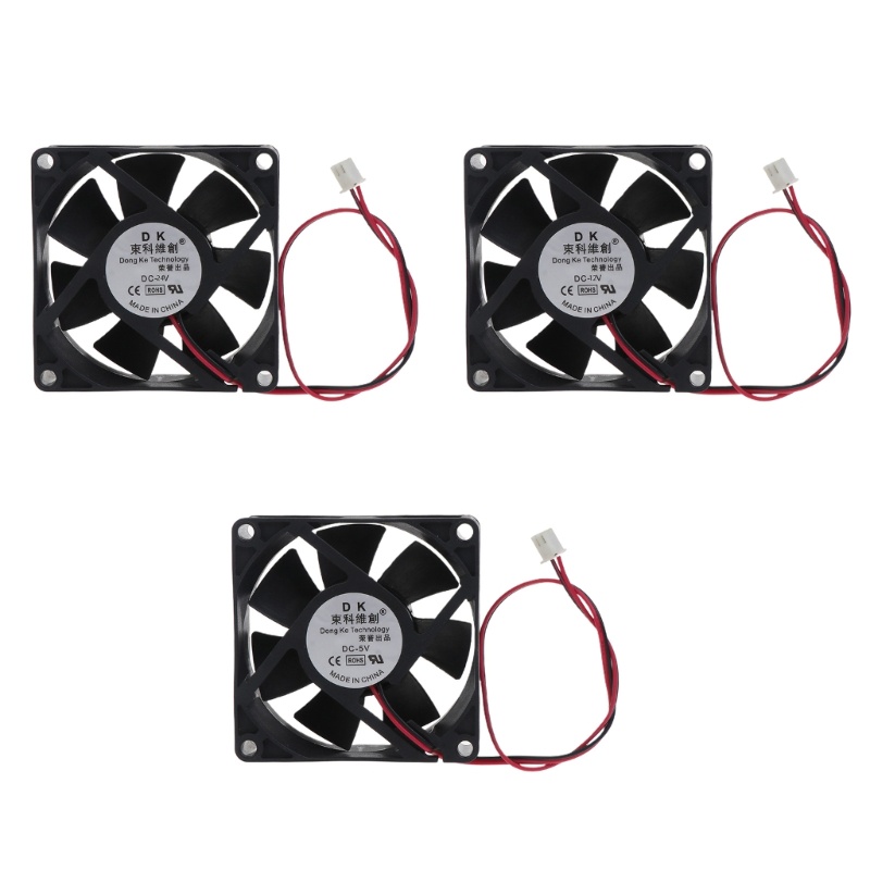 Quạt Tản Nhiệt Không Chổi Than 70MM 7025 XH2 54 2Pin 70x70x25mm 2200R Chuyên Dụng Cho CPU Máy Tính