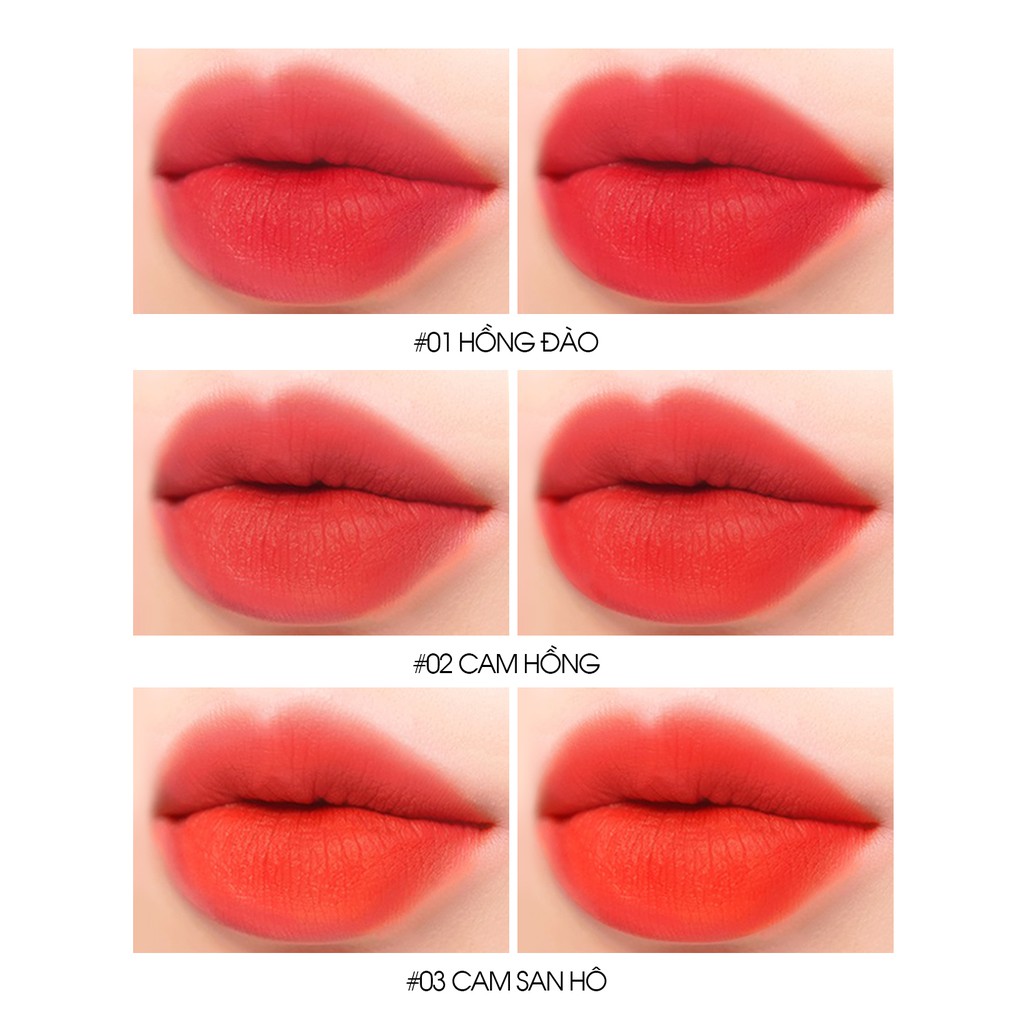 Combo 5 son sáp lì Loudi Matte Lipstick 3.5g chính hãng