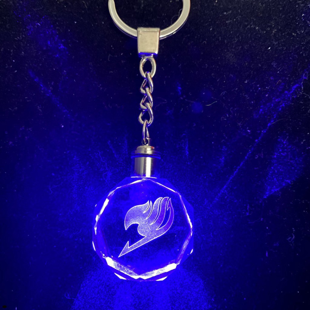 Móc khóa phát sáng anime chibi fairy tail naruto ELI CLARK IDENTITY V nhân cách thứ 5 DATE A LIVE pha lê thủy tinh