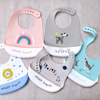 [MKB gift] - Yếm Ăn Dặm Có Máng - Silicon