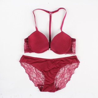 Freeship đơn 99k_ set áo lót nâng ngực 3 / 4 cup &amp; quần lót g-string nữ