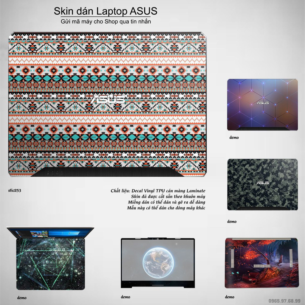 Skin dán Laptop Asus in hình South Western - stic253 (inbox mã máy cho Shop)