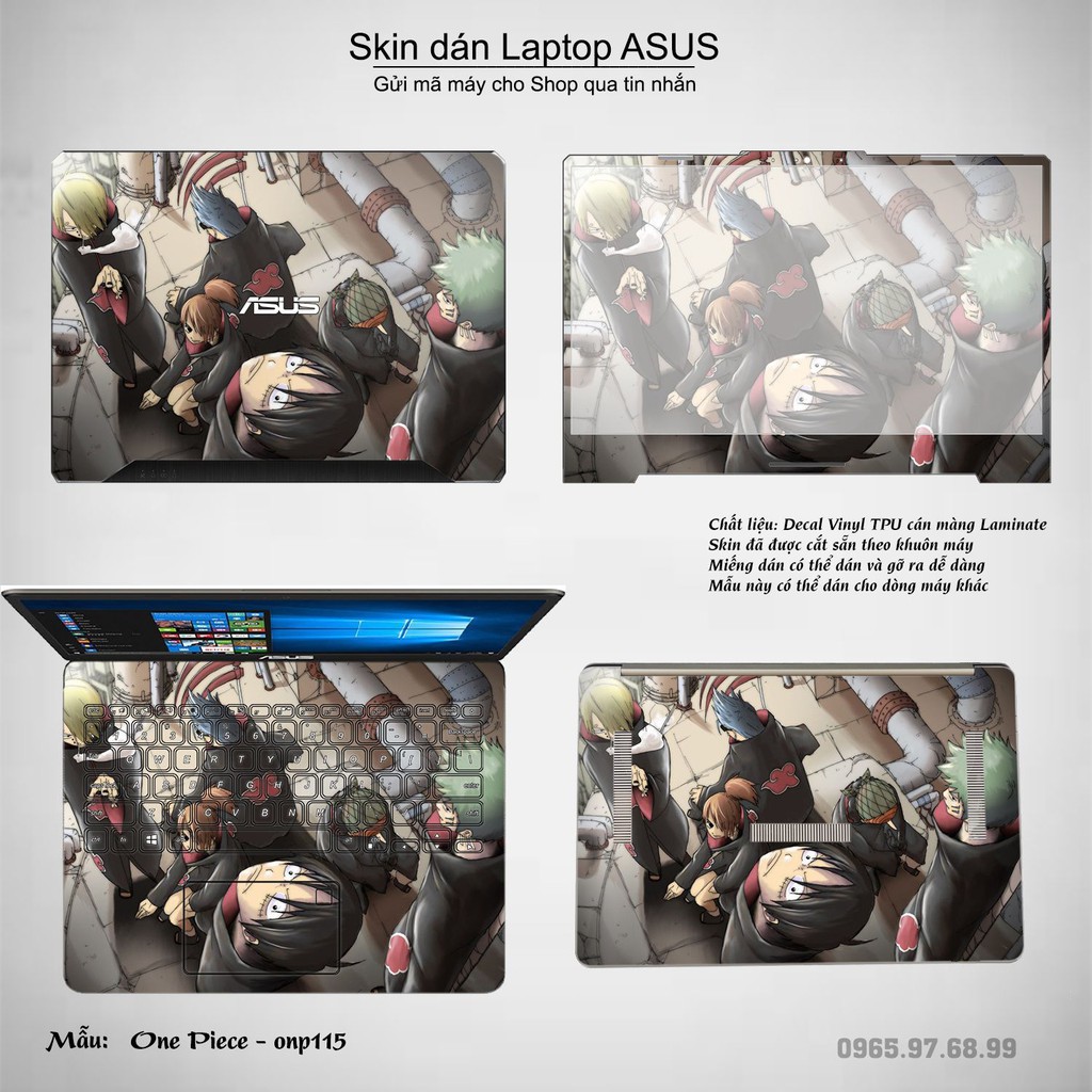 Skin dán Laptop Asus in hình One Piece _nhiều mẫu 12 (inbox mã máy cho Shop)