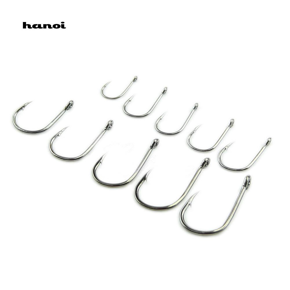 Hộp 500 lưỡi câu bằng thép cacbon 10 kích cỡ tiện dụng cho dân câu cá