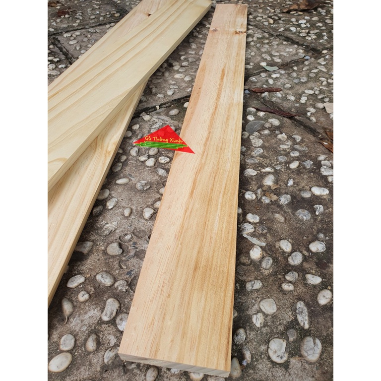 Thanh gỗ thông mới rộng 10cm,dài 1m2,dày 2cm được bào láng 4 mặt thích hợp làm kệ,decorde,ốp tường,chế DIY