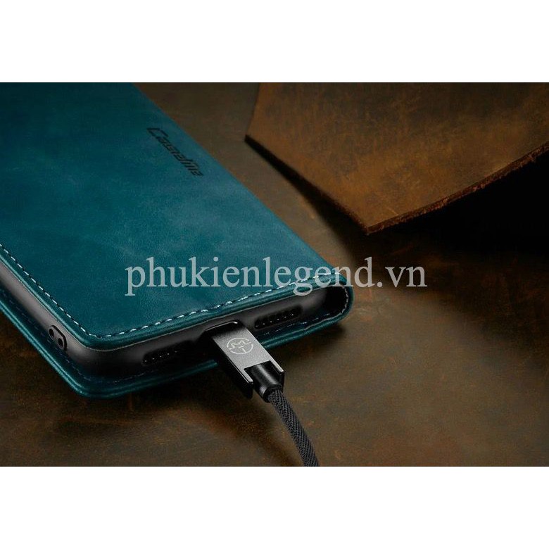 Bao da bò thật dạng ví chính hãng Caseme dành cho iPhone Xs Max