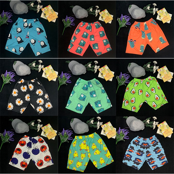 Quần Short Lửng Unisex Cartoon Cute (Nhiều mẫu) Anubis Store