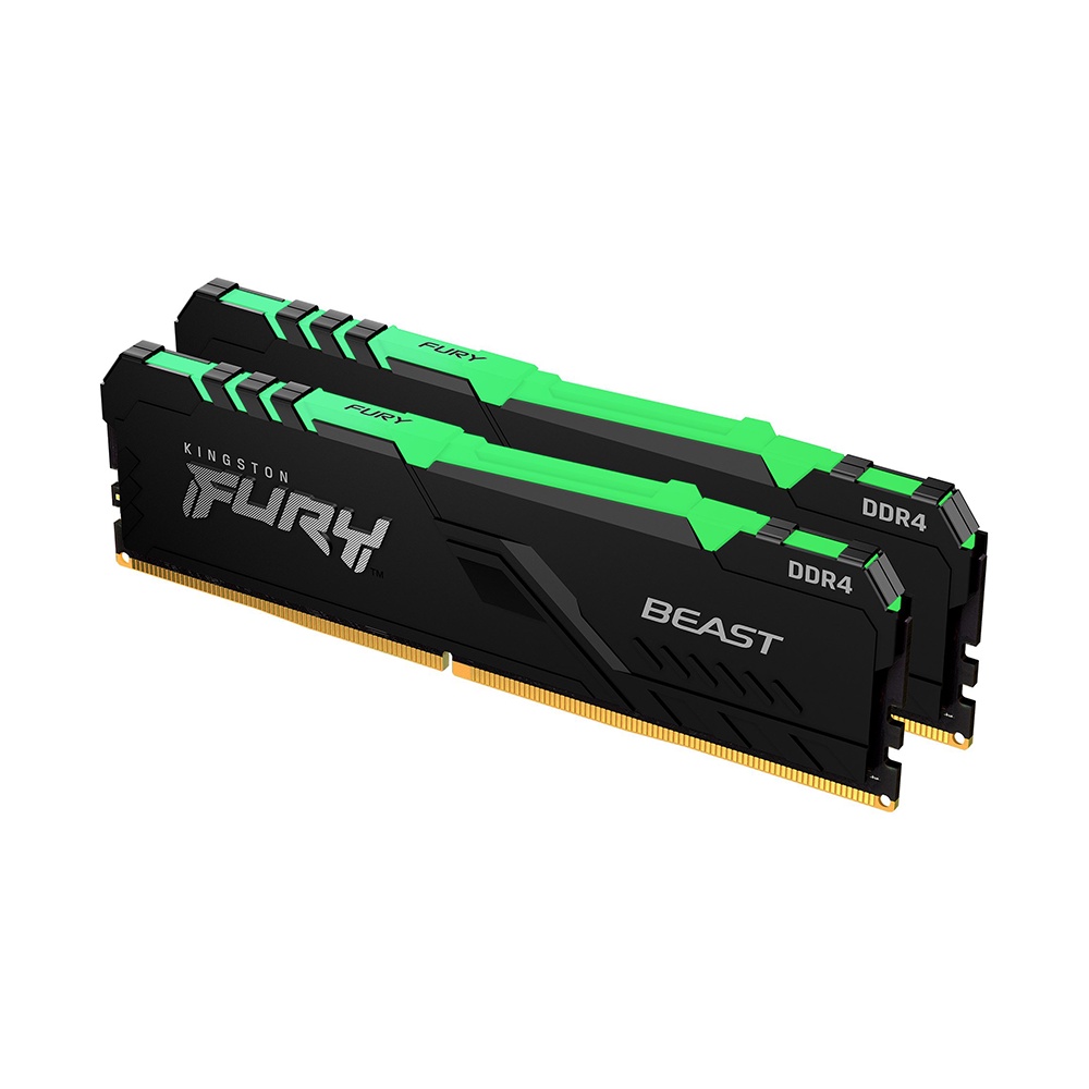 Ram PC Kingston Fury Beast RGB 32GB 3600MHz DDR4 (2x16GB) KF436C18BBAK2/32