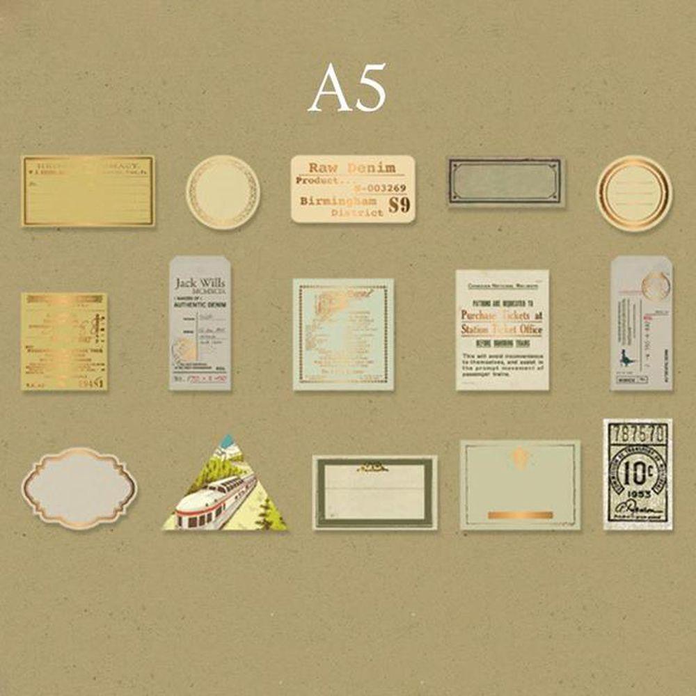 PEWANY Miếng Dán Trang Trí Sổ Tay Màu Đồng Kiểu Cổ Điển Sáng Tạo DIY