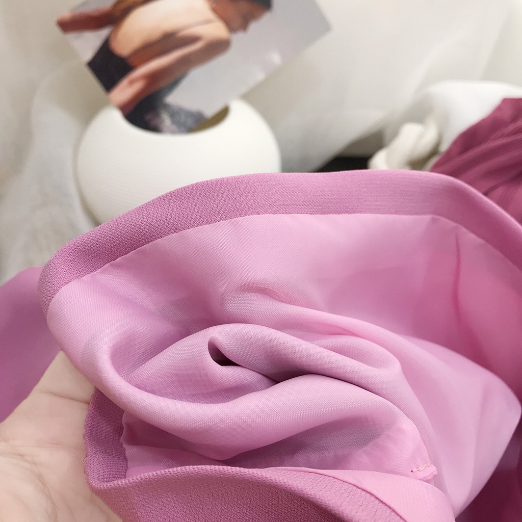 Quần short vải cạp cao ống rộng ulzzang 661