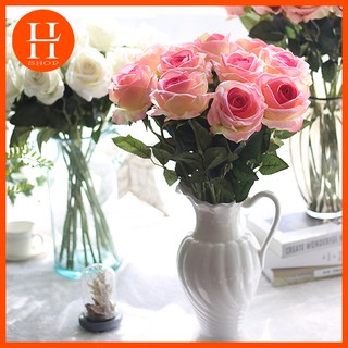 Hoa Hồng Lụa Cao Cấp - Hoa Hồng Đơn - Hoa Lụa Siêu Đẹp - Hoa Trang Trí