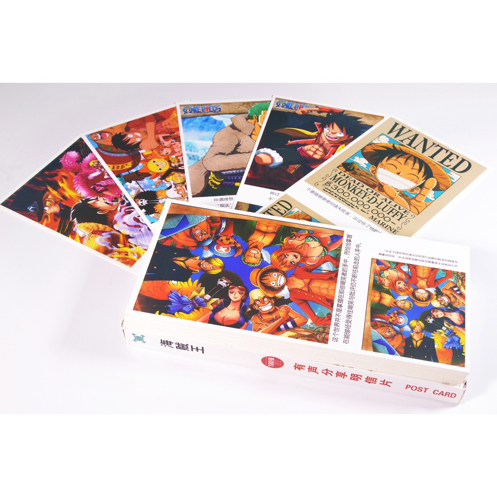 [thanh lý bán lỗ]Hộp Postcard, Bưu thiếp Anime - One Piece 19x9.5cm [AAM] [PGN22]