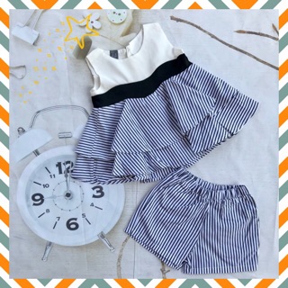 🍭 Bộ kate phối sọc cho bé 10-25kg