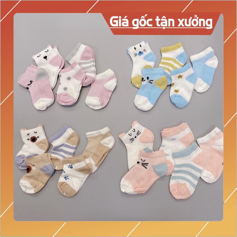 Set 5 đôi tất lưới có tai cho bé trai/ bé gái cực xinh