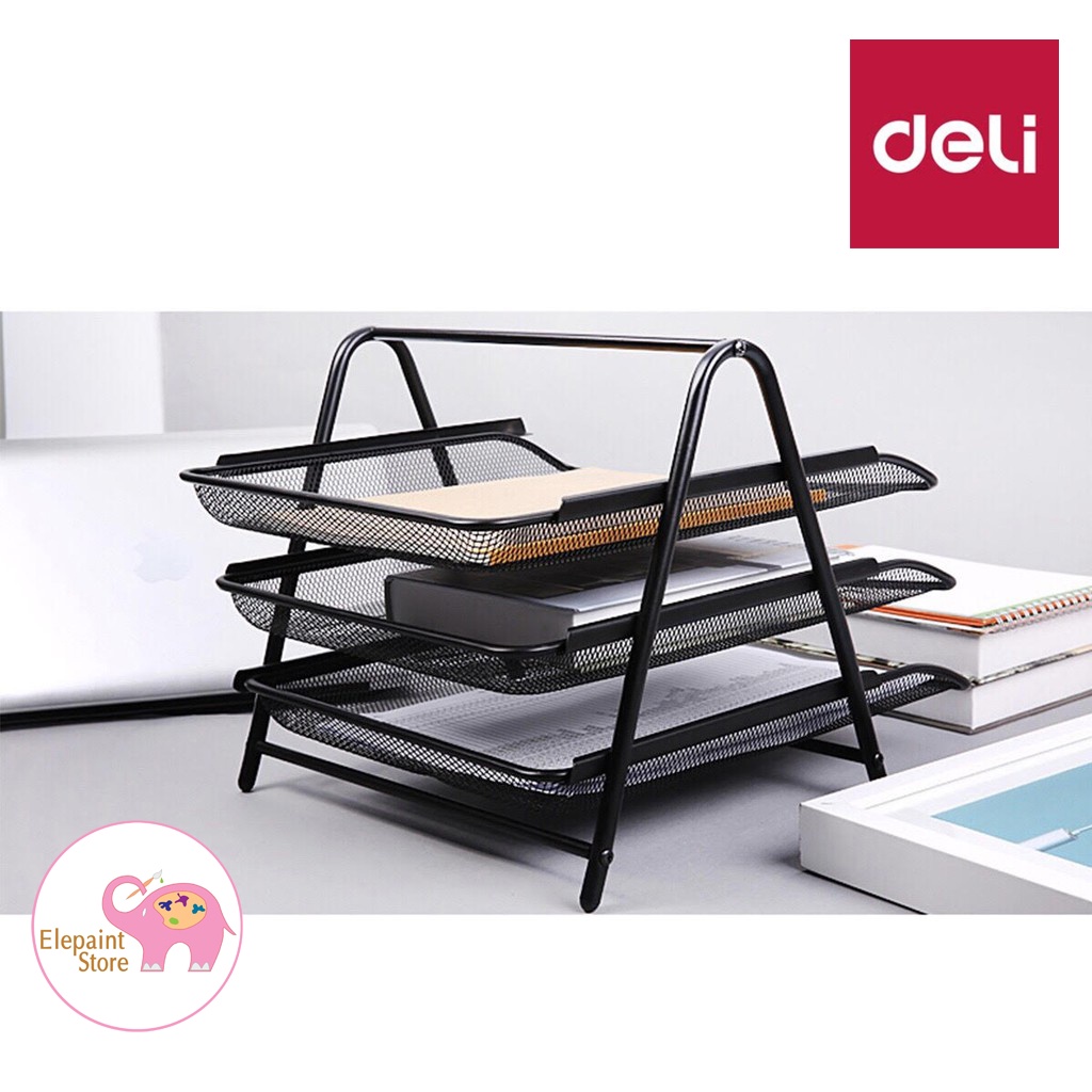Giá để tài liệu 3 tầng A4 Deli 9181