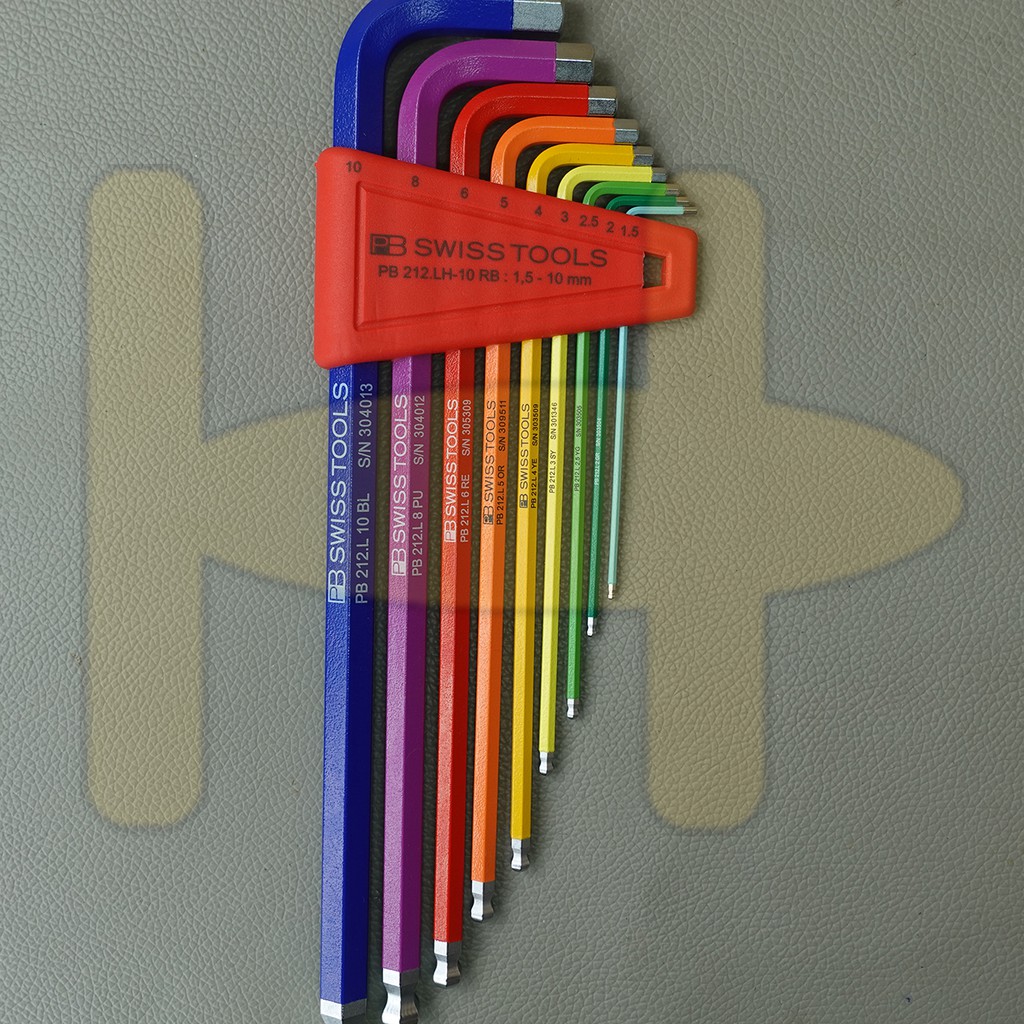 Bộ lục giác PB Swiss Tool màu mã PB 212.LH-10RB - Lục lăng size 1,5-10mm