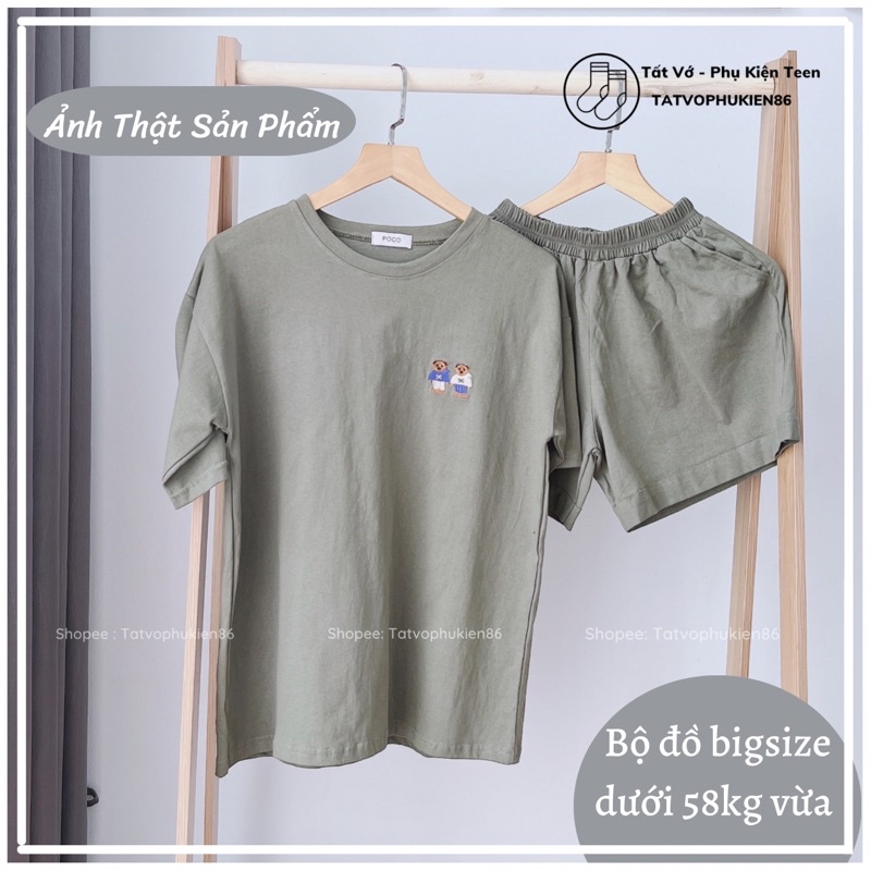 Bộ mặc nhà -nữ mùa hè cotton SALE Đồ bộ nữ bigsize DREW mặt cười chất liệu cotton thoải mái