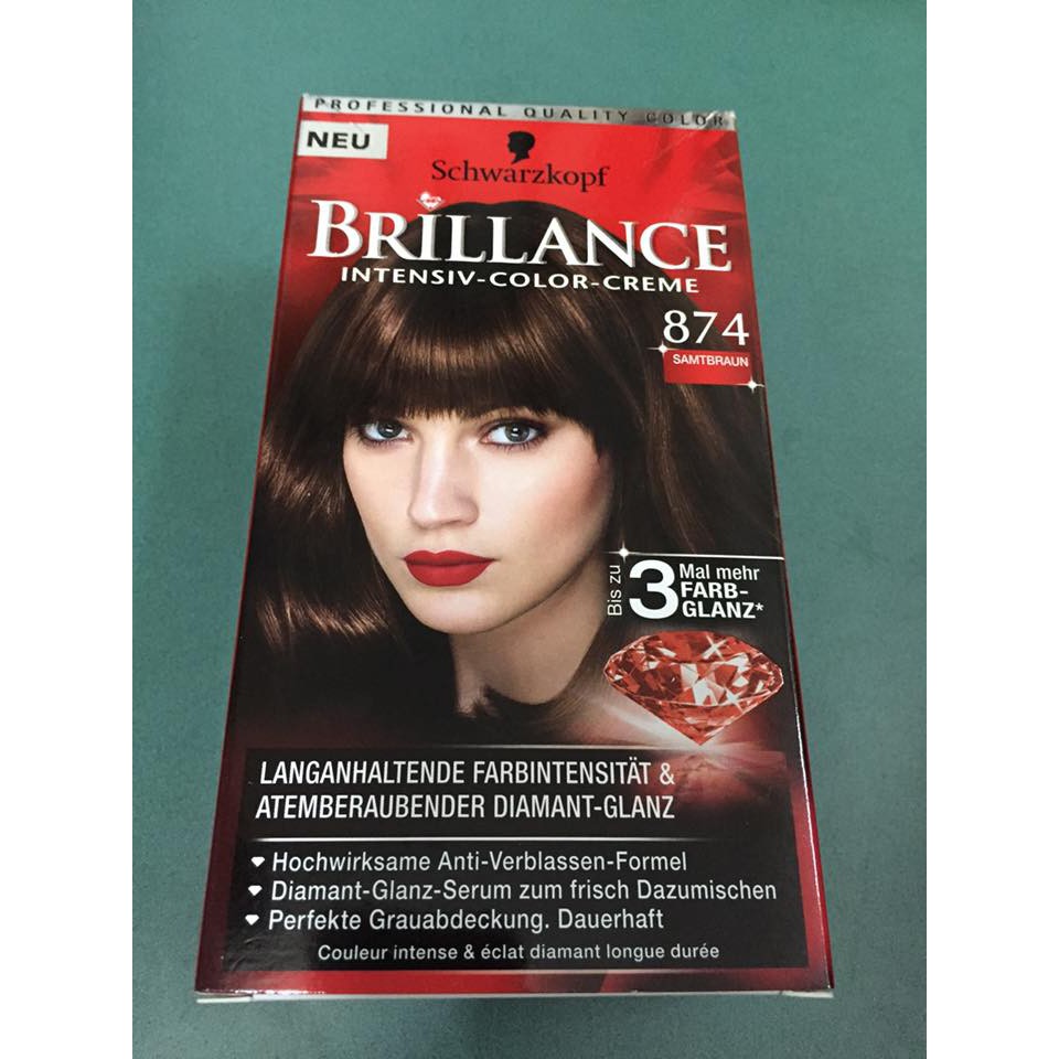 Thuốc nhuộm tóc của Đức Brilliance màu 874  hãng Schwarzkopf