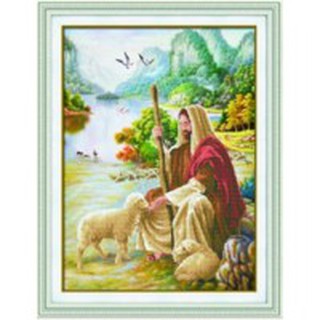Freeship extra - tranh đính đá chúa kích thước: 65x87 cm