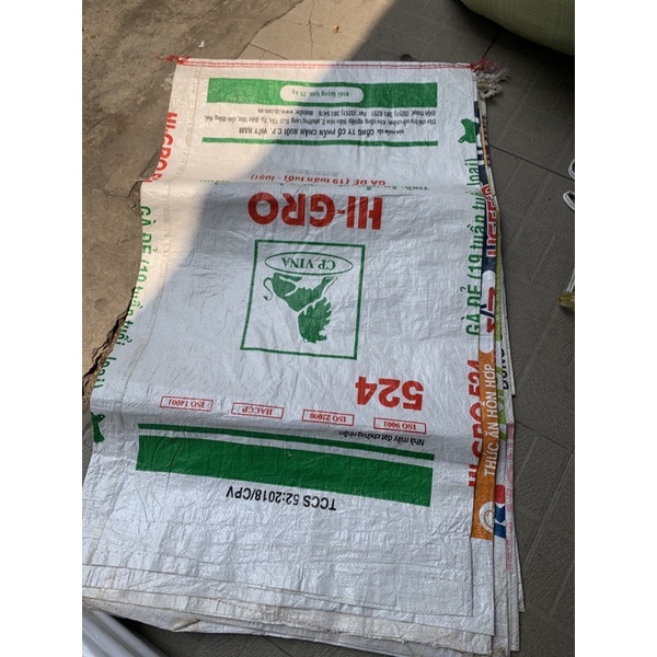Bao tải trắng 50kg, bao đựng xà bần 50kg