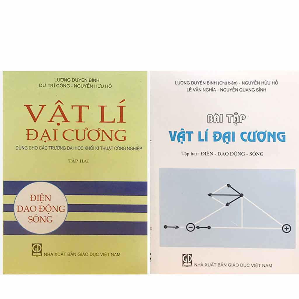 [Mã BMLT35 giảm đến 35K] Sách - Combo Vật Lý Đại Cương Tập 2 + Bài Tập Vật Lí Đại Cương Tập 2: (Điện - Dao Động - Sóng)