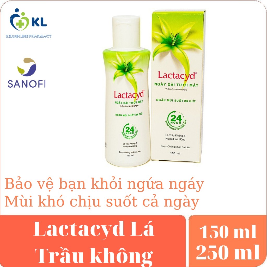 Dung Dịch Vệ Sinh Phụ Nữ Lactacyd Lá Trầu Không và Nước Hoa Hồng