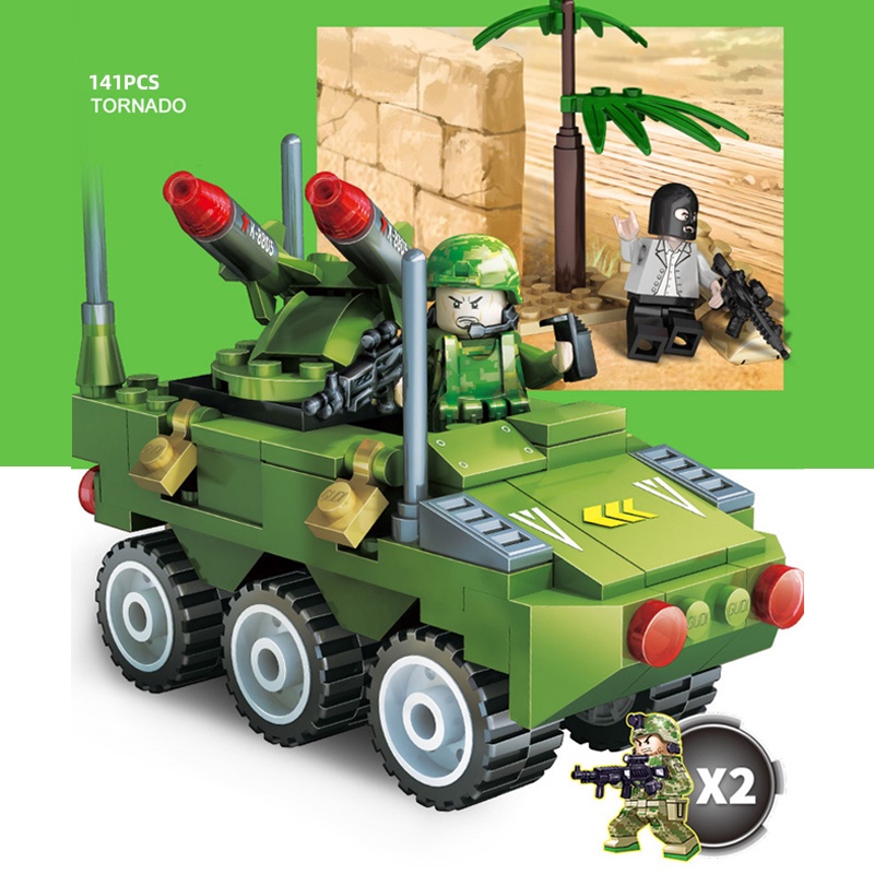 Bộ Đồ Chơi Lắp Ghép Hình Lính Quân Đội 141 Mảnh Cho Bé